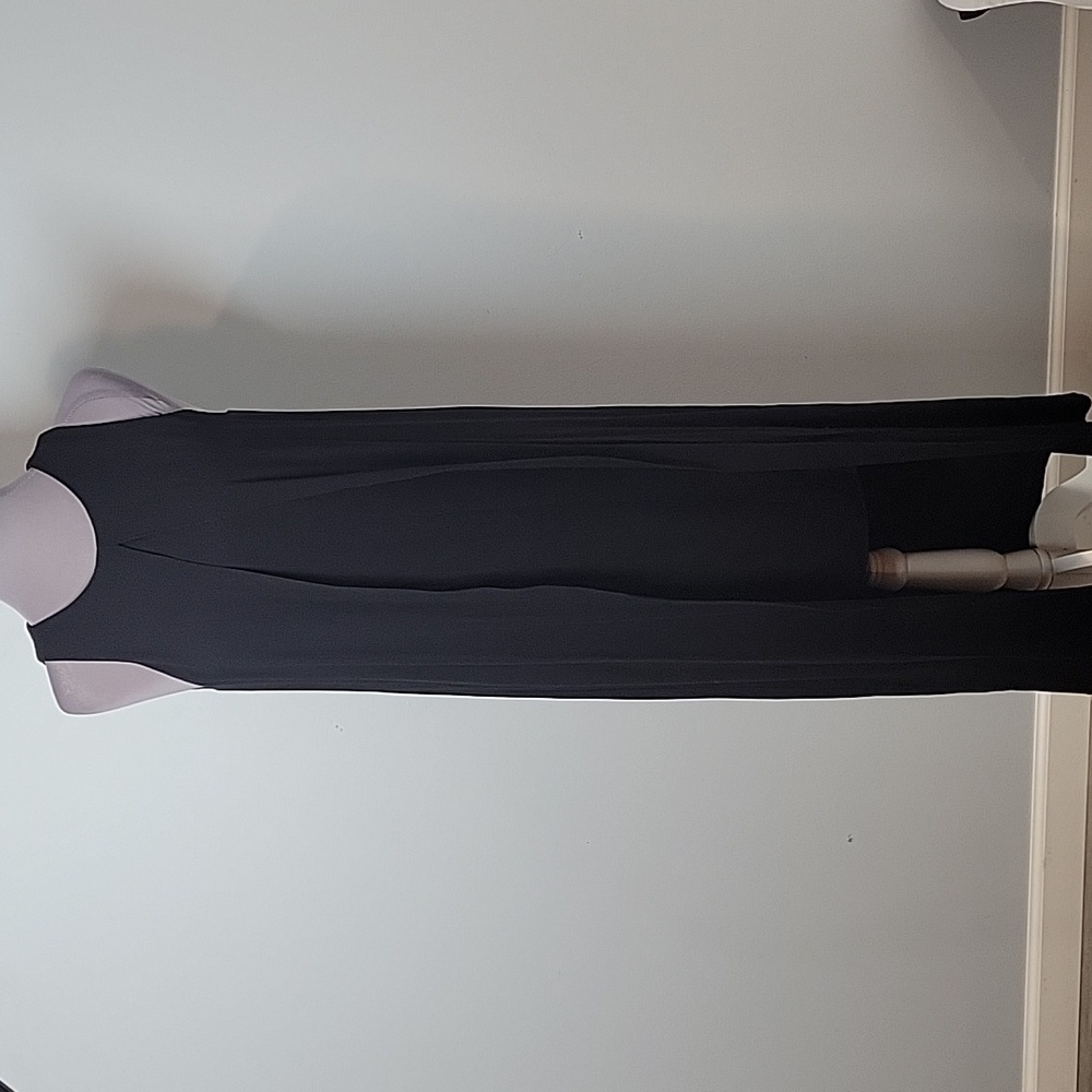 Zara open back black sleeveless dress